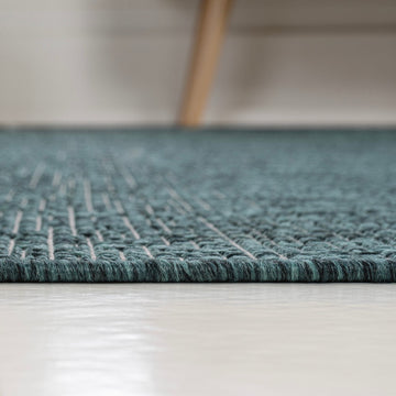Alda Modern Minimalist Mingled Solid Indoor/Outdoor Area Rug